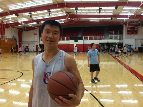 Simon at basketball court