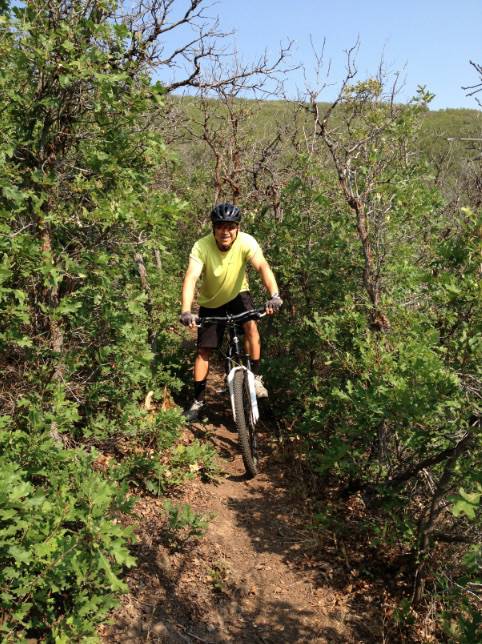 Simon biking